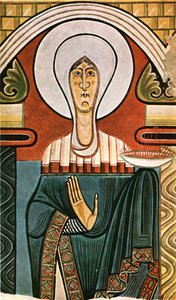 Fresco in the Church of Sant Climent de Tahull, Catalonia, Spain by Unbekannt