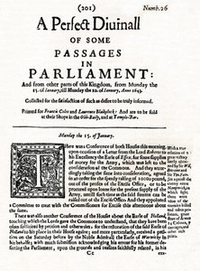 Front page of A Perfect Diurnall of Some Passages in Parliament, 1643, 1905 by Unbekannt