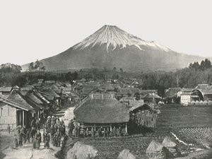 Fujiyama, The Sacred Mountain, from Jedzumi Village, Japan by Unbekannt