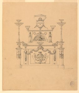 Furniture with Arms and Candelabra by Unbekannt