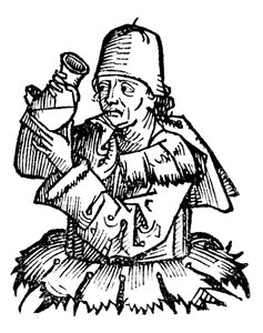 Gentile da Foligno, 14th Century Italian Physician, Examining a Sample of Urine