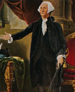 George Washington - Engraving after the Painting by G.C. Stuart by Unbekannt