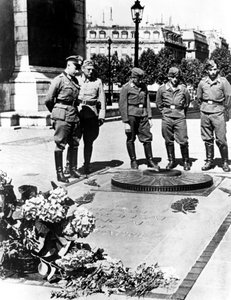 German Soldiers at the Tomb of the Unknown Soldier at the Arc de Triomphe, Paris