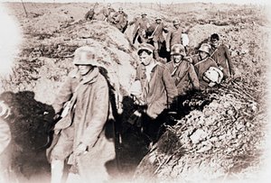 Germans Surrendering at Laffaux, Northern France