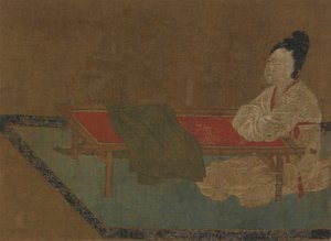 Girl Seated at an Embroidery Frame