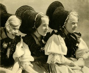 Girls in Traditional Costume, Vorarlberg, Austria, c1935 by Unbekannt