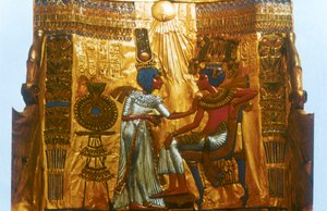 Golden throne of Tutankhamun, Ancient Egyptian, 18th dynasty, New Kingdom, 14th century BC by Unbekannt