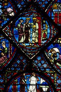 Gothic architecture: Charlemagne received by Constantine I, Byzantine emperor (detail) by Unbekannt