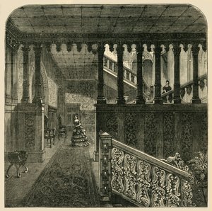 Grand Staircase, Holland House, c1876