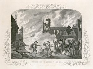 Great Fire of London, 1666 by Unbekannt