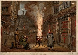 Great Plague in London by Unbekannt