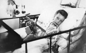 Greek Boy from Pylos Being Nursed in the Sick Bay of the British Battleship HMS Malaya