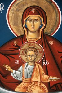 Virgin and Child, Greek Orthodox Icon, Thessaloniki, Greece
