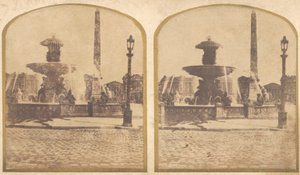 Group of 17 Early Calotype Stereograph Views by Unbekannt
