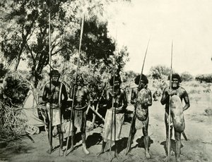 Group of Aboriginal Men, Queensland, Australia by Unbekannt