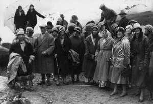 Group of Tourists Visiting Svartisen, Northern Norway by Unbekannt