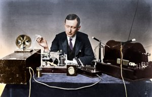 Guglielmo Marconi, Italian physicist and radio pioneer by Unbekannt
