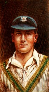 H. Larwood Notts, 1928 by Unbekannt