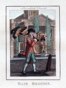 Hair Brooms, Shoreditch Church, London by Unbekannt
