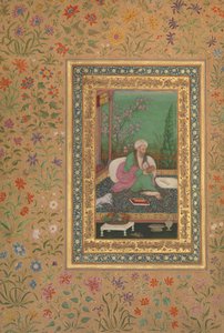 Haji Husain Bukhari, Folio from the Shah Jahan Album, recto: early 19th century by Unbekannt