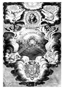 Half-title of Rosa Ursina, by Christopher Scheiner, 1630 by Unbekannt