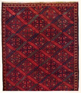 Half of an Ersari Turkoman rug