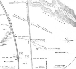 Hand Sketch of the Action at Kassassin, August 28, 1882 by Unbekannt