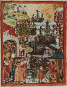 Hanseatic Ships 1497 by Unbekannt