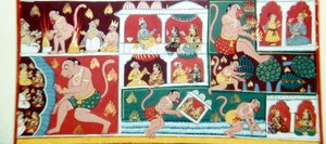 Hanuman, the Monkey-Demon, Causing Mischief Among Men