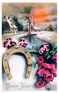 Happy New Year, French Postcard