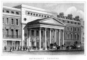 Haymarket Theatre, Westminster, London, 19th century by Unbekannt