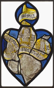Heart-Shaped Panel: Figure of a Woman with a Banderole Sibyl by Unbekannt