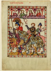 Henry IV Probus, Duke of Silesia-Wroclaw From the Codex Manesse, Between 1305 and 1340