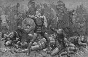 Henry and Alencon at Agincourt, 25 October 1415, c1880 by Unbekannt