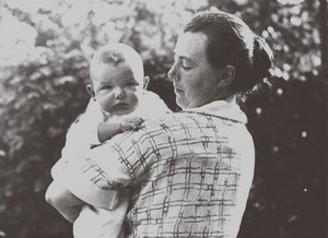 Hilde Mangold with Her Baby, 1924