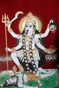 Hindu goddess Kali, Kathmandu, Nepal