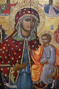 Holy Sepulchre Church, The Greek Orthodox Catholicon, Virgin Mary and Child Icon, Jerusalem, Israel