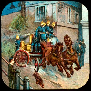 Horse-drawn fire engine