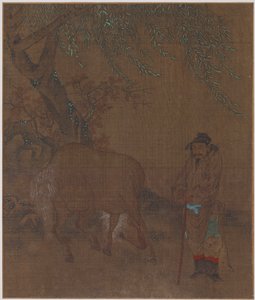 Horse and Groom under a Willow, Possibly Ming dynasty, 1368-1644 by Unbekannt