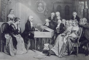 House Concert at the Mozart family in Vienna, 19th century
