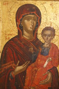 Icon: St. Mary Hodigitria (16th Century), Berat, Albania