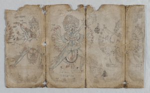 Iconographic Drawing of Tantric Enlightened Beings verso, c. 1500