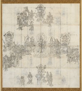 Iconographical Sketch Zuzo for the Benevolent Kings Sutra Mandala by Unbekannt