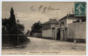 Ile de France, Val de Marne, Villecresnes: route de la Garenne - Postcard dated 1909 by Unbekannt