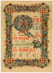 Illuminated Initial Q, c. 1073