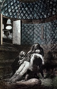 Illustration from De la Terre à la Lune by Jules Verne by Unbekannt