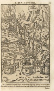Illustration from De re metallica libri XII by Georgius Agricola by Unbekannt