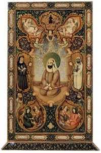 Imam Ali Ali ibn Abi Talib with His Sons Hasan and Husayn by Unbekannt