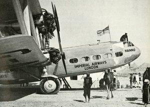 Imperial Airways Handley-Page HP 42 biplane Hanno, Gwadar, Baluchistan by Unbekannt