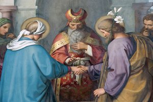 Imperial Cathedral of Speyer, Paintings by Schraudolph, Joseph and Mary, Wedding, Speyer, Germany by Unbekannt